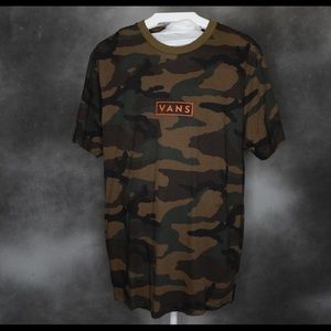 Vans XL Mens Camo Box Logo T-Shirt